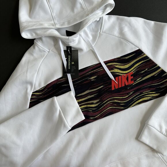 Nike Other - Nike Therma Hoodie Men's Pullover Training Jacket Size XL Fun White Sweatshirt